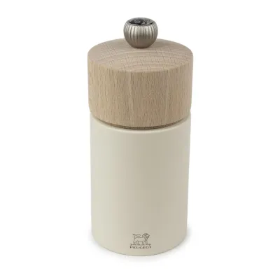 Peugeot Salzmühle Boreal Z 12cm | Salzmühle Buchenholz | skandinavisches Design | Zirlion-Mahlwerk | federweiß