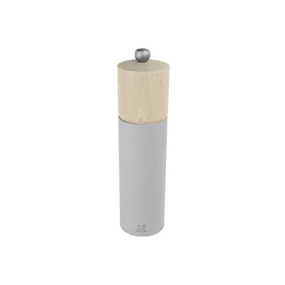 PEUGEOT Salzmühle Boreal 44312 | 21 cm | Salzmühle aus Buchenholz | individuelle Mahlgradeinstellung | Kieselgrau