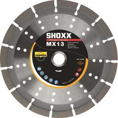 Samedia Diamant-Trennscheibe MX13 310347 | 150 mm x 22,23 mm | SHOXX Premium | 13 mm Segmenthöhe | Beton, Mauerwerk
