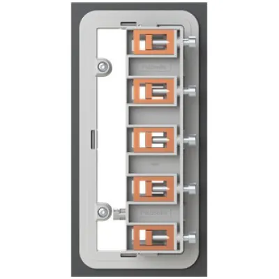 ABB Sammelschienenverbinder CZC4 | 2CPX052466R9999 | 5-polig | 12x5 mm Kupfer | 250A | Schrank-Schrank Verbindung | grau