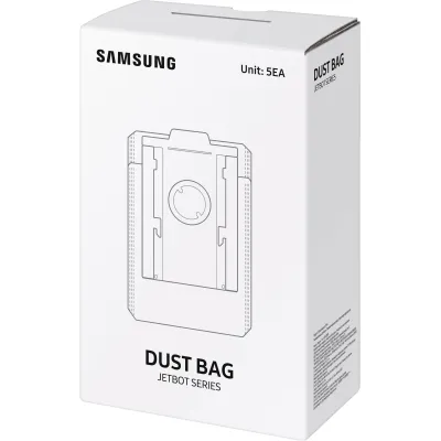 Samsung Staubsaugerbeutel VCA-RDB95/VT für Clean Station | Jet Bot AI+ / Jet Bot+ | 2,5 l | 5 Stück | Weiß