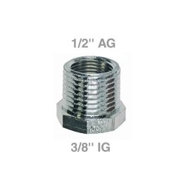 Sanitär-Adapter 1/2" Außengewinde x 3/8" Innengewinde Reduzierung