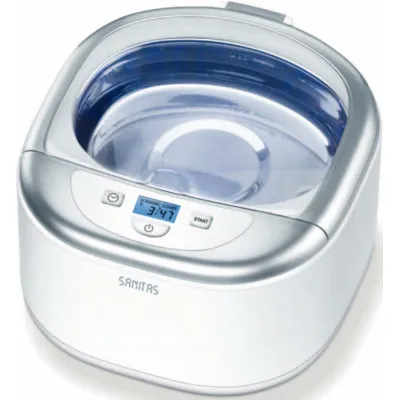 Sanitas Ultraschallreiniger SUR 42 | 50W | 550 ml | 5 Timer | Schmuck & Brille reinigen | Edelstahl | weiß/silber