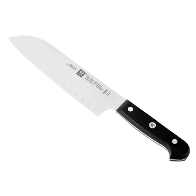 ZWILLING Santokumesser Gourmet 18 cm | rostfreier Spezialstahl | FRIODUR eisgehärtet | schwarzer Kunststoffgriff