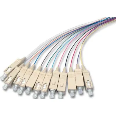 EFB ELEKTRONIK LWL-Pigtail O3325.2 | SC Multimode 50/125 OM3 | 12-farbig | 2m | Aderpigtail | Kompaktader | VE=12 Stück