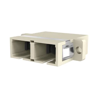 EFB Elektronik LWL-Kupplung 53303.32 | SC Duplex Adapter Multimode | Keramikhülse | Kunststoff | beige