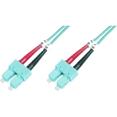 DIGITUS Patchkabel LWL DK-2522-10/3 | SC-SC Duplex | OM3 Multimode 50/125 µm | 10m | türkis