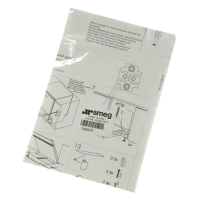 Schablone Türbefestigung für Geschirrspüler Smeg 715040147 Montagehilfe Edelstah