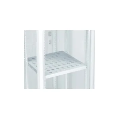 Schäfer IT-Systems 19" Fachboden ausziehbar | 2HE | 482,6x400mm | 40kg Traglast | Metall grau RAL 7035