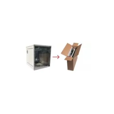 SCHÄFER Netzwerkschrank 7415500 | 19 Zoll Wandgehäuse 15HE | Flat-Pack | IP20 | 570x750x500 mm | RAL7035