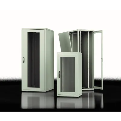 SCHÄFER Serverschrank B75820101702 | 19 Zoll 43HE | 800x2000x1000 mm | Stahl | RAL 7035 | Glastür | zerlegbar