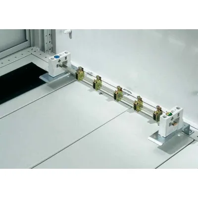 SCHÄFER Potenzialausgleichsschiene B507760300 | Kupfer 1880mm | 5 Anschlüsse | 160A | horizontal & vertikal Montage