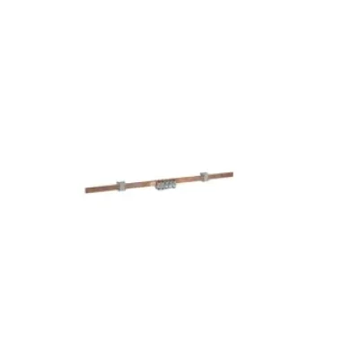 SCHÄFER Potenzialausgleichsschiene B507760100 | 597 mm Kupfer | 5 Anschlüsse | 160A | horizontal & vertikal montierbar