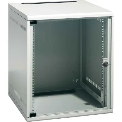 Schäfer Netzwerkschrank NT Box 9HE 7309500 | 19 Zoll Wandgehäuse | 570x475x500 mm | Stahl | IP20 | lichtgrau RAL 7035