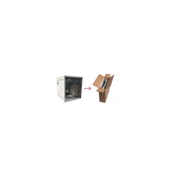 Schäfer Netzwerkschrank NT Box Flat-Pack 6HE 19 Zoll | 570x350x500mm | Stahl | IP20 | Glastür | lichtgrau RAL 7035