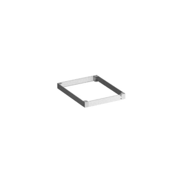 SCHÄFER Sockel PX BA18 703081000 | Rack Sockel 800x1000 mm | Stahl, RAL 7035 Lichtgrau | abnehmbare Blenden