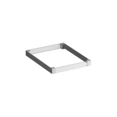 SCHÄFER Sockel PX BA18 703080800 | Rack Sockel 800x800 mm | Stahlblech verzinkt | nivellierbar | RAL7035 Lichtgrau