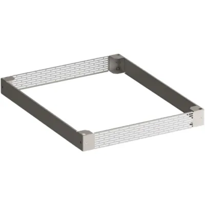 SCHÄFER Sockel PX BA18 703080800 | Rack Sockel 800x800 mm | Stahlblech verzinkt | nivellierbar | RAL7035 Lichtgrau