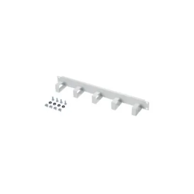 SCHÄFER Rangierpanel 19 Zoll 1HE B7979100 | Kabelmanagement | 5 Stahlbügel | Metall | lichtgrau RAL7035