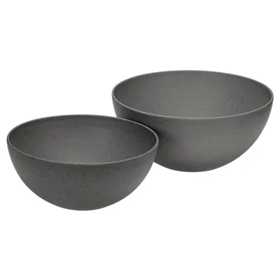 MAGU Schüssel Natur-Design 26cm | Bio-Polymer Mehrweg | spülmaschinengeeignet | lebensmittelecht | schiefer