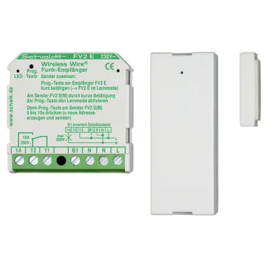 Schalk Funk-Zu- und Abluftset ZASF09 | Komplettset für Dunstabzugshauben | Zuluftüberwachung | 230V | weiß