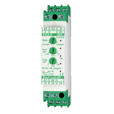 Schalk ZSZ 2 Treppenlichtzeitschalter | 230V | 16A | DIN-Schiene | 3 Modi | 0,25–150 Min | 1 Schließer
