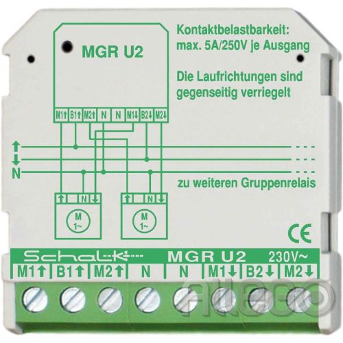 Bild: Schalk Motor-Gruppen-Relais MGR U2 230V AC 2 Wechsler 5A Schalk Motor-Gruppen-Re