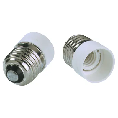 Scharnberger+Hasenbein Fassungsreduzierung 88347 | E14 auf E27 Adapter | Schraubbefestigung | Messing/Kunststoff | weiß