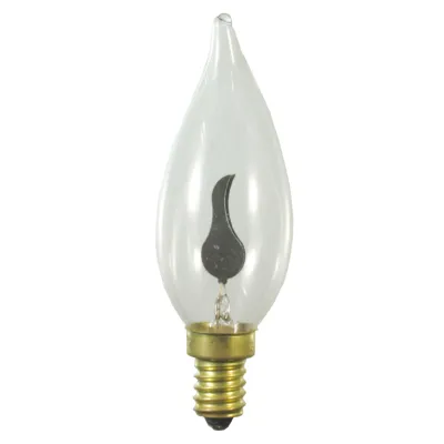 Scharnberger+Hasenbein Flackerkerze 40847 | E14 Kerzenlampe | 3W 240V | klar | 35x97mm | flackerndes Licht