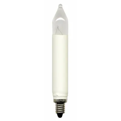 Scharnberger + Hasenbein Kleinschaftkerze E10 | 14–16V | 3W | warmweiß | Ersatzlampe für Lichterketten | 11,5x70mm