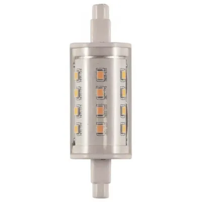 Scharnberger LED R7s Lampe 33944 | 5W | 490lm | 3000K warmweiß | 78mm | 360° Abstrahlung | klar | IP20 | weiß
