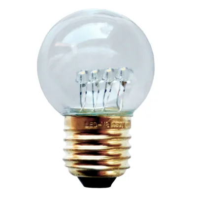 Scharnberger | LED Tropfenlampe E27 | 1W | 8 LEDs | 2400K warmweiß | klar | IP54 | Innen/Außen | Kunststoff | 45x70mm