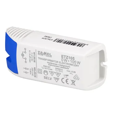 Scharnberger+Hasenbein LED Trafo 58493 | 230V auf 12V AC | 0-105W | dimmbar | IP40 | Kunststoffgehäuse