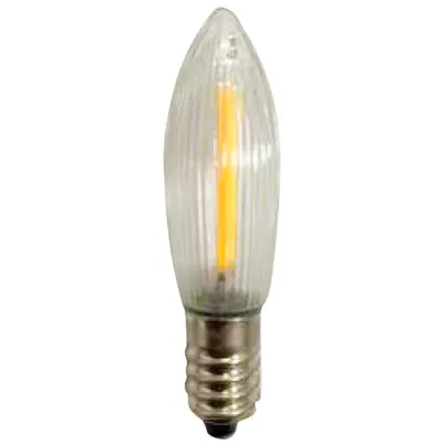 Scharnberger+Hasenbein LED-Top-Riffelkerze 57667 | E10 | 3er-Set | Filament | 12V | 0,1-0,3W | 2700K | klar | 13x44mm