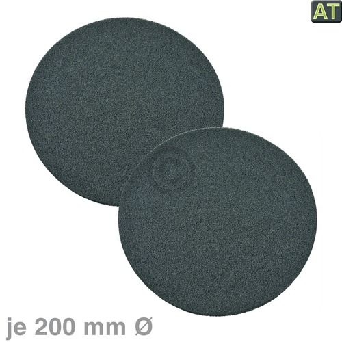 Bild: Schaumfilter Whirlpool 481281719056 Kohlefilter 200mmØ für Dunstabzugshaube 2Stk