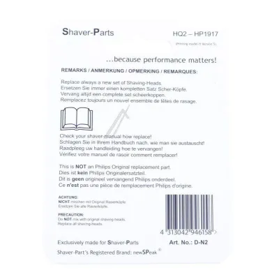 Scherköpfe 3er Set für Philips Rasierer Newspeak X707649 Rasiererköpfe