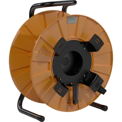 Schill Kabeltrommel IT380RM | Kunststoff | mit Hilfsspule & Tragerahmen | ohne Kabel | orange