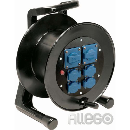 Bild: Schill Gummikabeltrommel 6 Schuko, leer GT 380.MD6L