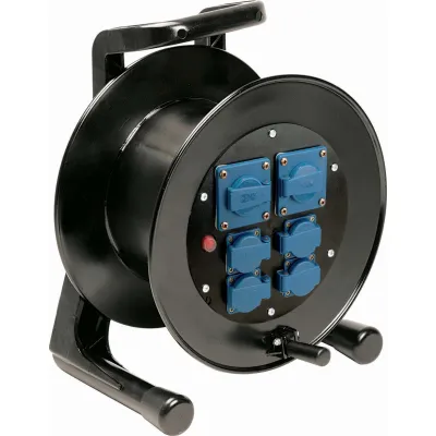 Schill Gummikabeltrommel 6 Schuko, leer GT 380.MD6L