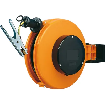 Schill Kabelaufroller FTE 260.0110.H07VK | Erdungstrommel 10m | 1x10mm² | automatisch | Kunststoffgehäuse | orange
