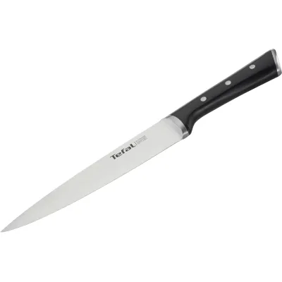 Tefal Tranchiermesser K23207 Ice Force 20cm | Fleisch- und Schinkenmesser | Edelstahl | Schwarz