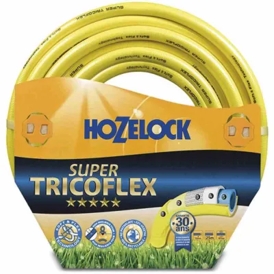 Hozelock Gartenschlauch Super Tricoflex HZ048500 | 25 m x 32 mm (1 1/4") | 18 bar | knickfest | UV-beständig | gelb