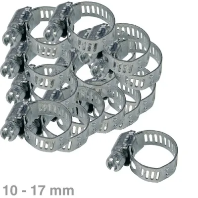 Schlauchschelle 10-17mmØ Chromstahl 100Stk