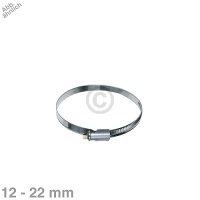 Schlauchschelle 12-22mmØ W2 Chromstahl
