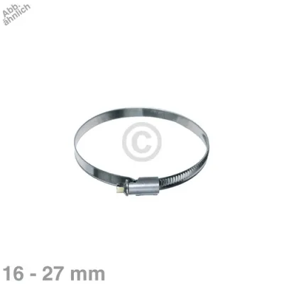 Schlauchschelle 16-27mmØ W2 Chromstahl