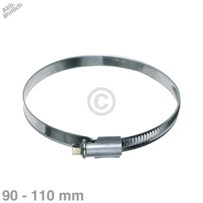 Schlauchschelle 90-110mmØ W2 Chromstahl für 100er Abluftschlauch Trockner 1Stk