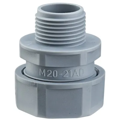 FLEXA Kunststoffverschraubung USK-M12 5020.330.012 | Schlauchverschraubung gerade | M12x1,5 | AD14 | IP54 | PP grau