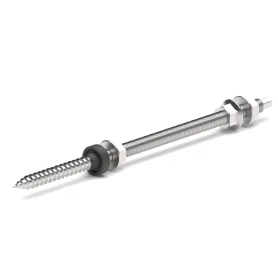 Schletter Stockschraubenset 110212-300 | Photovoltaik Dachbefestigung 12x300 mm | Edelstahl V4A | EPDM-Dichtung