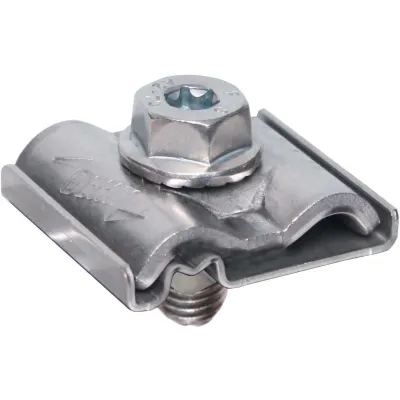 SCHLETTER Erdungs- und Blitzschutzklemme 135003-002 VA M8 | Edelstahl | 8-10 mm | 4-50 mm² | inkl. Befestigungsmaterial