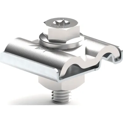 SCHLETTER Erdungs- und Blitzschutzklemme 135003-002 VA M8 | Edelstahl | 8-10 mm | 4-50 mm² | inkl. Befestigungsmaterial